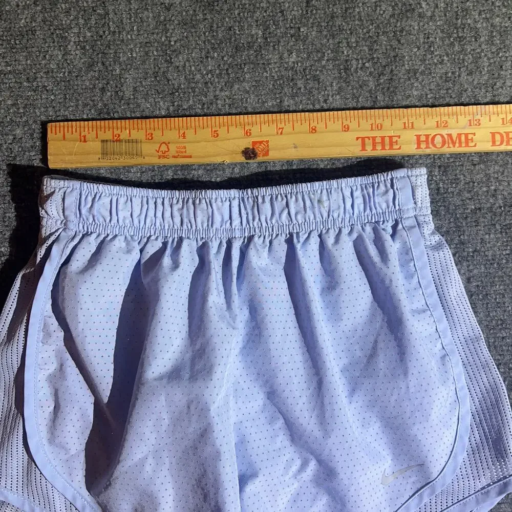 Nike Dri-Fit Womens Running Shorts Size XS Light Blue Periwinkle Mesh Activewear